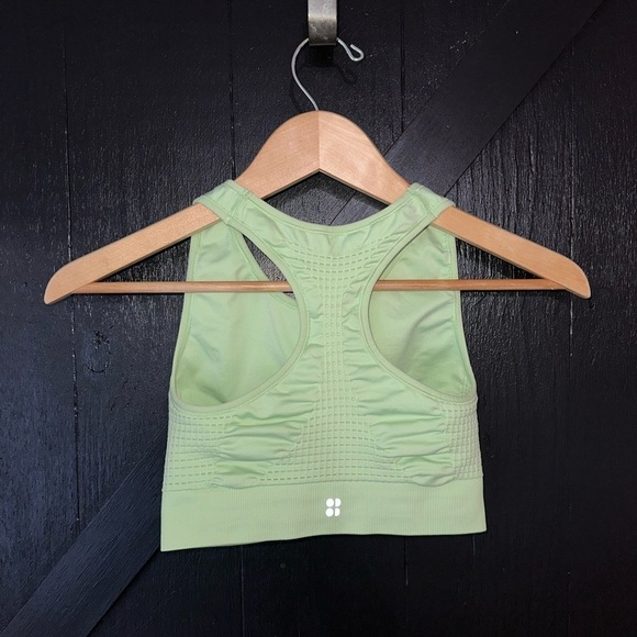 Sweaty Betty Stamina Athletic Workout Racerback Sports Bra / Utopia Green Sz M - Picture 8 of 12